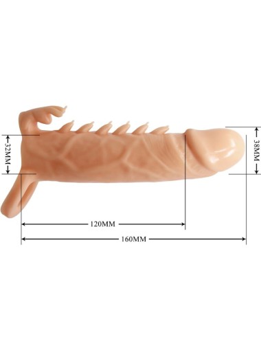 PRETTY LOVE - EMMIT PENIS SLEEVE + CLITORIS STIMULATOR FLESH