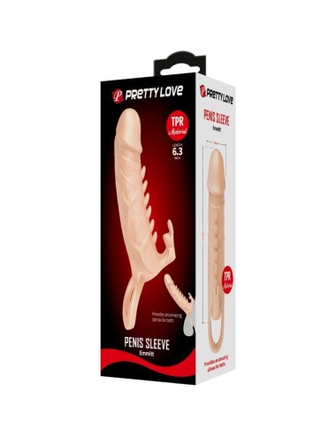 PRETTY LOVE - EMMIT PENIS SLEEVE + CLITORIS STIMULATOR FLESH