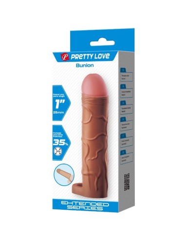 PRETTY LOVE - BUNION PENIS SLEEVE WITH 2.5 CM EXTENSION MULATTO