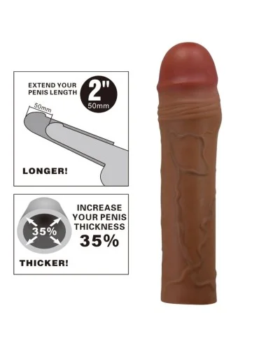 PRETTY LOVE - CHANE PENIS SLEEVE WITH 5 CM EXTENSION MULATTO