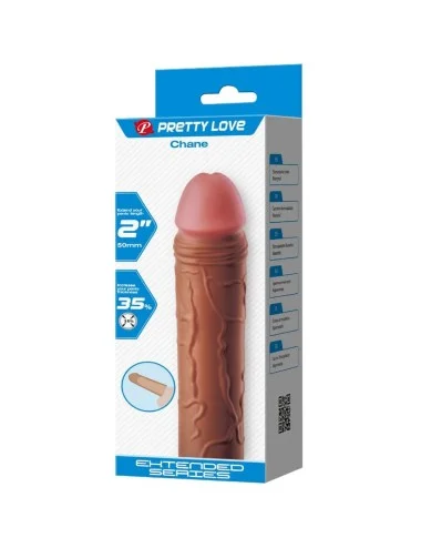 PRETTY LOVE - CHANE PENIS SLEEVE WITH 5 CM EXTENSION MULATTO