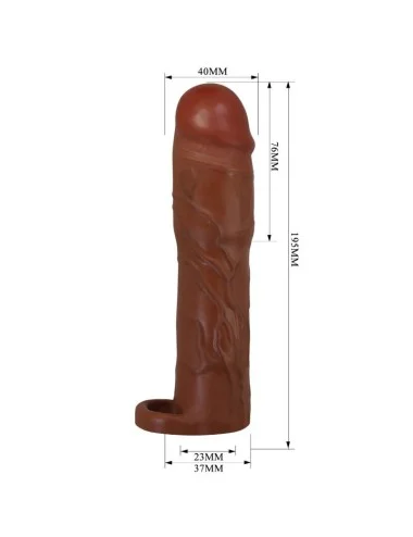 PRETTY LOVE - GERD PENIS SLEEVE WITH 7.6 CM EXTENSION MULATTO