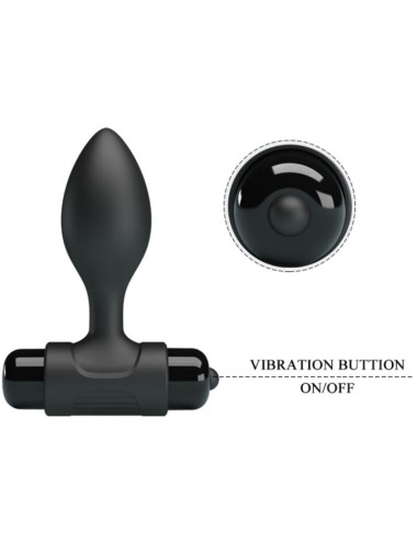 PRETTY LOVE - VIBRA BUTT 10 VIBRATIONS ANAL PLUG BLACK