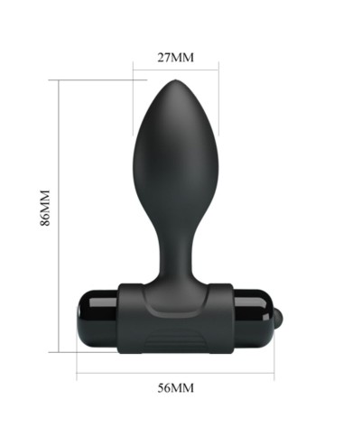 PRETTY LOVE - VIBRA BUTT 10 VIBRATIONS ANAL PLUG BLACK