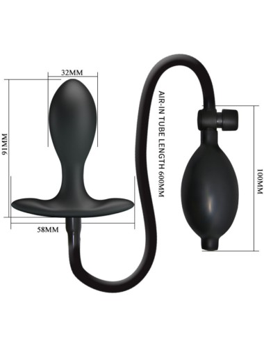 PRETTY LOVE - INFLATABLE ANAL PLUG BLACK