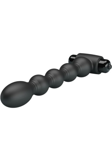 PRETTY LOVE - LYNN SILICONE ANAL PLUG 10 VIBRATIONS BLACK