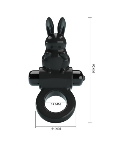 PRETTY LOVE - EXCITING RING RABBIT VIBRATOR RING 10 VIBRATIONS BLACK