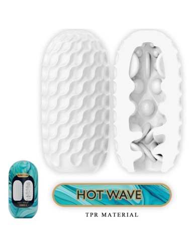 PRETTY LOVE - HOT WAVE SILICONE MALE MASTURBATOR WHITE
