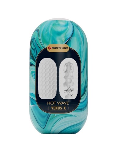 PRETTY LOVE - HOT WAVE SILICONE MALE MASTURBATOR WHITE
