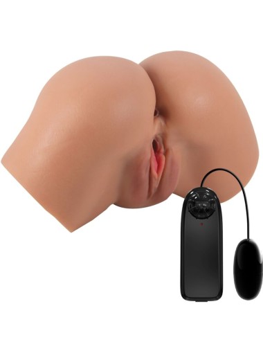 CRAZY BULL - HAILEY VIBRATOR BUTT WITH REALISTIC VAGINA AND ANUS MULATTO CONTROL REMOTO