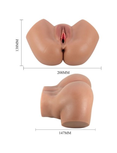 CRAZY BULL - HAILEY VIBRATOR BUTT WITH REALISTIC VAGINA AND ANUS MULATTO CONTROL REMOTO