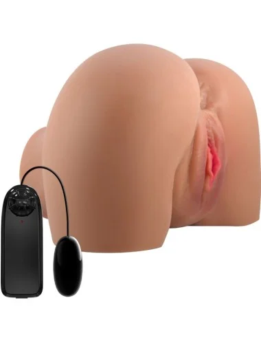 CRAZY BULL - MILA VIBRATOR BUTT WITH REALISTIC VAGINA AND ANUS FLESH CONTROL REMOTO