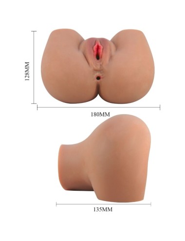 CRAZY BULL - MILA VIBRATOR BUTT WITH REALISTIC VAGINA AND ANUS FLESH CONTROL REMOTO