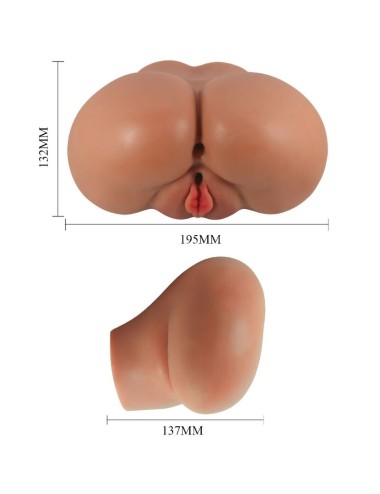 CRAZY BULL - LUNA VIBRATOR BUTT WITH REALISTIC VAGINA AND ANUS FLESH CONTROL REMOTO