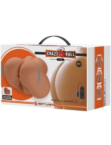CRAZY BULL - LUNA VIBRATOR BUTT WITH REALISTIC VAGINA AND ANUS FLESH CONTROL REMOTO