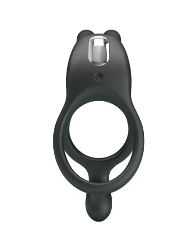 PRETTY LOVE - SETH DOUBLE VIBRATING RING RABBIT 7 VIBRATIONS BLACK