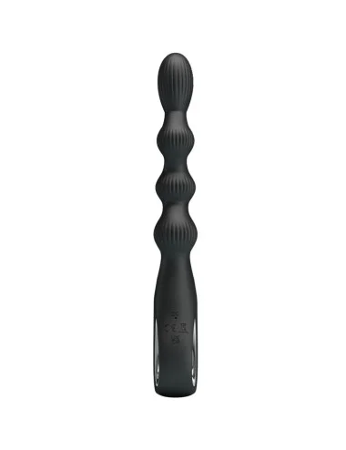 PRETTY LOVE - FEDERER ANAL VIBRATOR 12 VIBRATIONS BLACK