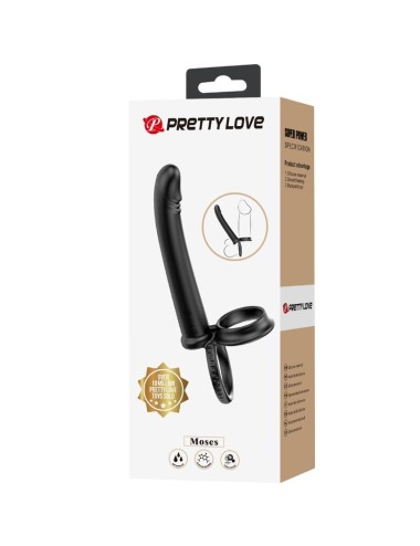PRETTY LOVE - DILLION DOUBLE PENETRATION DOUBLE COCK RING BLACK