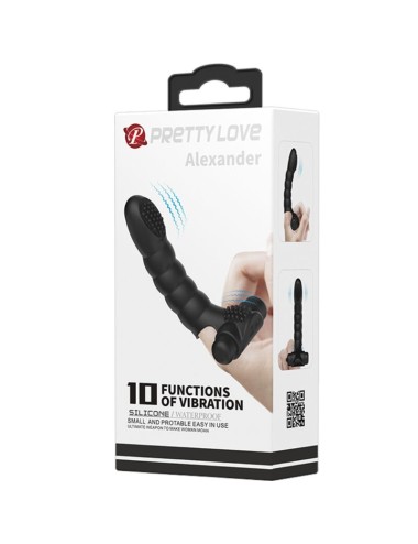PRETTY LOVE - ALEXANDER FINGER VIBRATOR 10 VIBRATIONS BLACK