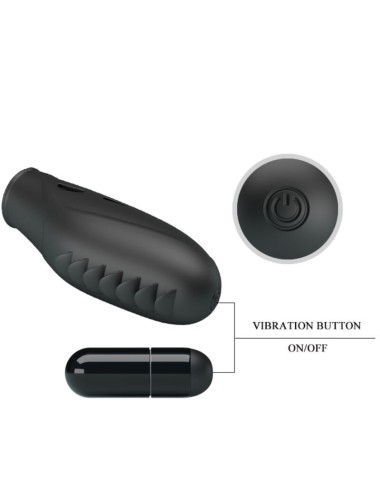PRETTY LOVE - GILO SILICONE FINGER VIBRATOR BLACK