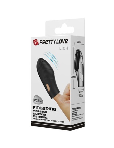 PRETTY LOVE - LICH SILICONE FINGER VIBRATOR BLACK