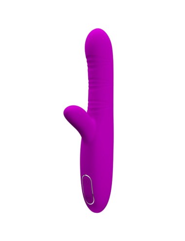 PRETTY LOVE - ANGELIQUE MULTIFUNCTION VIBRATOR + CLITORIS STIMULATOR PURPLE
