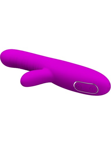PRETTY LOVE - ANGELIQUE MULTIFUNCTION VIBRATOR + CLITORIS STIMULATOR PURPLE