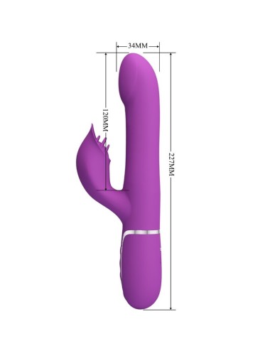 PRETTY LOVE - 4 IN 1 MULTIFUNCTION VIBRATOR & STIMULATOR PURPLE