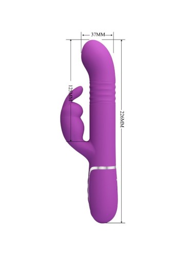 PRETTY LOVE - COALE 4 IN 1 MULTIFUNCTION RABBIT VIBRATOR  PURPLE