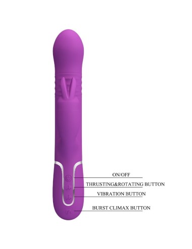 PRETTY LOVE - COALE 4 IN 1 MULTIFUNCTION RABBIT VIBRATOR  PURPLE