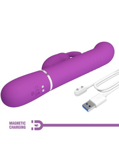 PRETTY LOVE - COALE 4 IN 1 MULTIFUNCTION RABBIT VIBRATOR  PURPLE