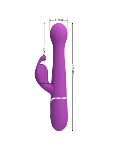 PRETTY LOVE - DEJON 3 IN 1 MULTIFUNCTION RABBIT VIBRATOR  PURPLE
