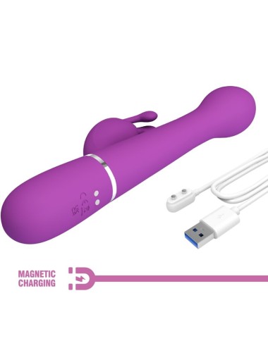 PRETTY LOVE - DEJON 3 IN 1 MULTIFUNCTION RABBIT VIBRATOR  PURPLE