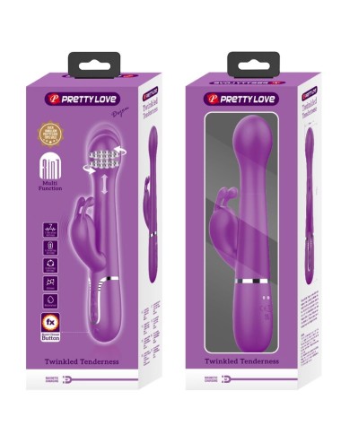 PRETTY LOVE - DEJON 3 IN 1 MULTIFUNCTION RABBIT VIBRATOR  PURPLE