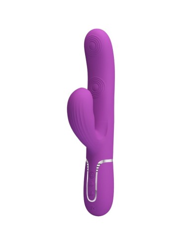 PRETTY LOVE - PERLITA 3 IN 1 MULTIFUNCTION RABBIT VIBRATOR  PURPLE