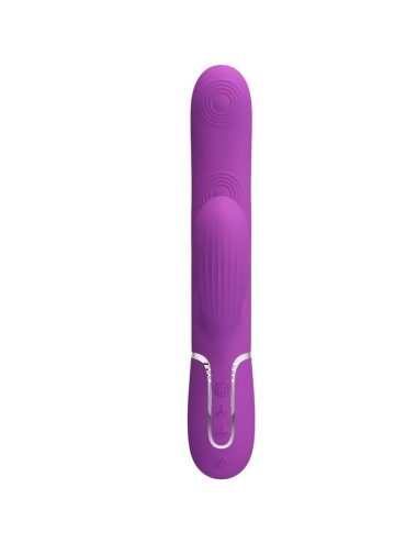 PRETTY LOVE - PERLITA 3 IN 1 MULTIFUNCTION RABBIT VIBRATOR  PURPLE