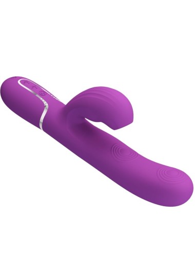 PRETTY LOVE - PERLITA 3 IN 1 MULTIFUNCTION RABBIT VIBRATOR  PURPLE