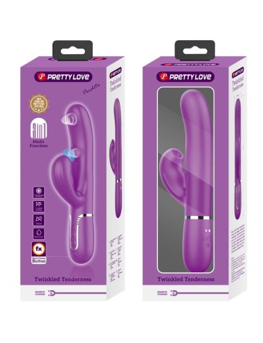 PRETTY LOVE - PERLITA 3 IN 1 MULTIFUNCTION RABBIT VIBRATOR  PURPLE