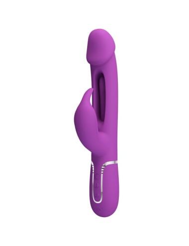 PRETTY LOVE - KAMPAS 3 IN 1 MULTIFUNCTION RABBIT VIBRATOR  PURPLE