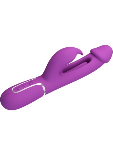 PRETTY LOVE - KAMPAS 3 IN 1 MULTIFUNCTION RABBIT VIBRATOR  PURPLE