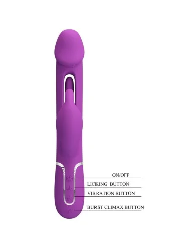 PRETTY LOVE - KAMPAS 3 IN 1 MULTIFUNCTION RABBIT VIBRATOR  PURPLE