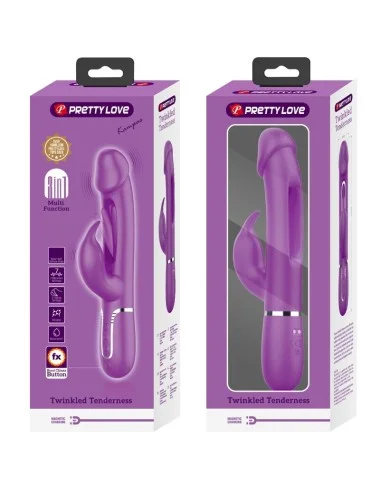PRETTY LOVE - KAMPAS 3 IN 1 MULTIFUNCTION RABBIT VIBRATOR  PURPLE