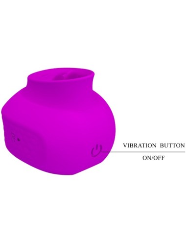PRETTY LOVE - ESTELLE TONGUE CLITORIS STIMULATOR 12 VIBRATIONS PURPLE