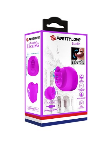 PRETTY LOVE - ESTELLE TONGUE CLITORIS STIMULATOR 12 VIBRATIONS PURPLE