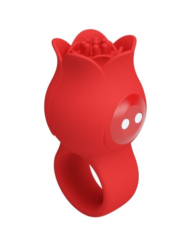 PRETTY LOVE - JAE ROSE SHAPED FINGER VIBRATOR 10 VIBRATIONS RED