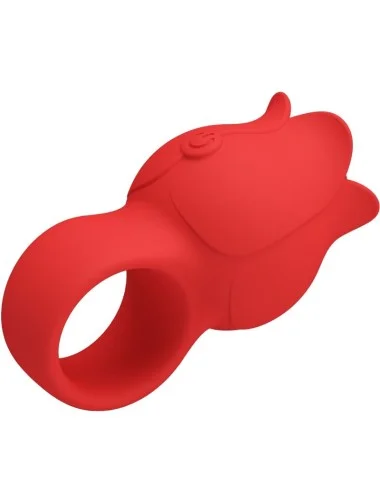 PRETTY LOVE - JAE ROSE SHAPED FINGER VIBRATOR 10 VIBRATIONS RED