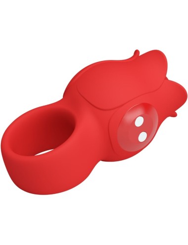 PRETTY LOVE - JAE ROSE SHAPED FINGER VIBRATOR 10 VIBRATIONS RED