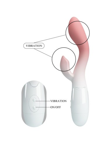 PRETTY LOVE - BRIGHTY G-SPOT VIBRATOR + CLITORIS STIMULATOR 30 VIBRATIONS PINK