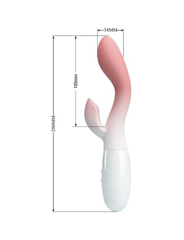 PRETTY LOVE - BRIGHTY G-SPOT VIBRATOR + CLITORIS STIMULATOR 30 VIBRATIONS PINK