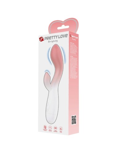 PRETTY LOVE - BRIGHTY G-SPOT VIBRATOR + CLITORIS STIMULATOR 30 VIBRATIONS PINK